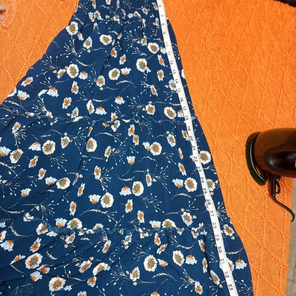 Charlotte Russe Blue Halter Sundress Midi - Picture 7 of 8